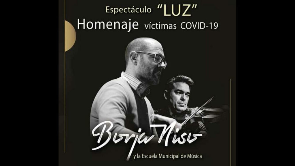 Luz, de Borja Niso, espectaculo en homenaje a las victimas del Covid en Pinto