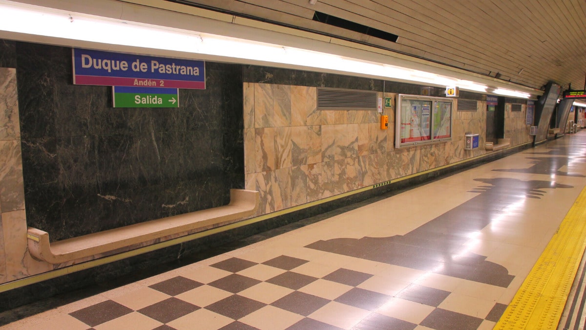 La estación de Duque de Pastrana, en la línea 9 de Metro, cerrará dos semanas por obras