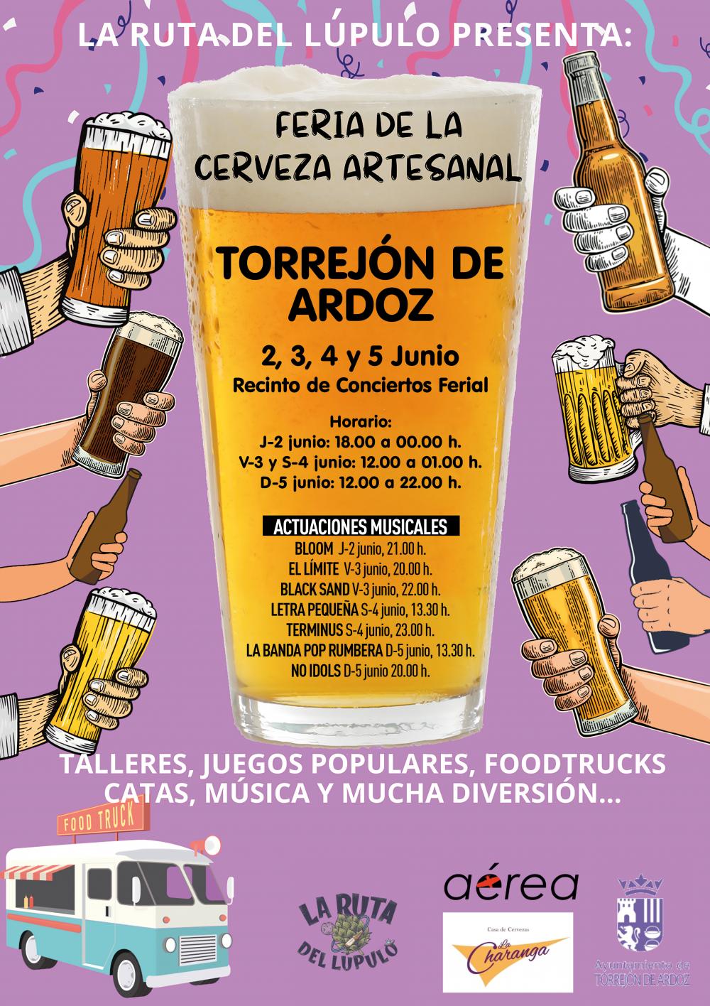 Cartel de la Feria de la Cerveza Artesanal en Torrejon