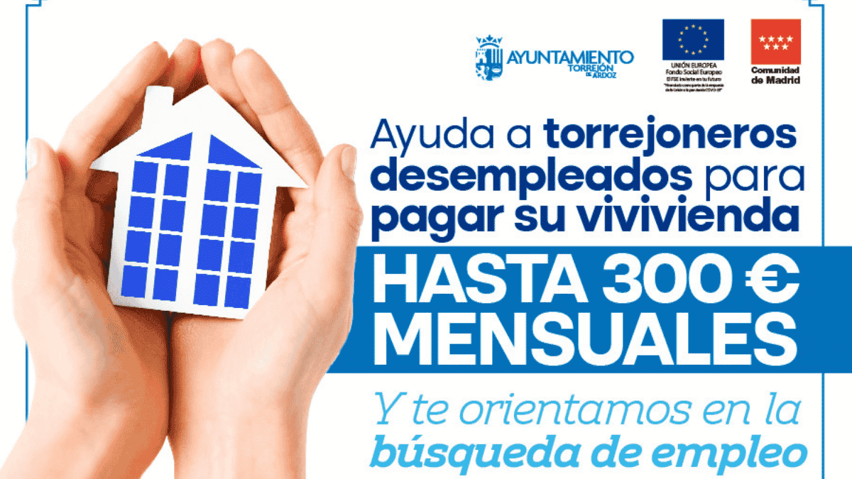 Torrejón entregará una ayuda de hasta 300 euros a ciudadanos desempleados para que puedan pagar su alquiler o hipoteca