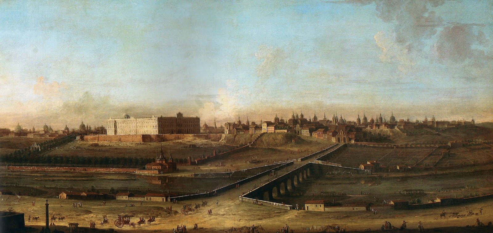 Vista de Madrid con el Palacio Real y el Patio de Armas en construcción, de Antonio Joli