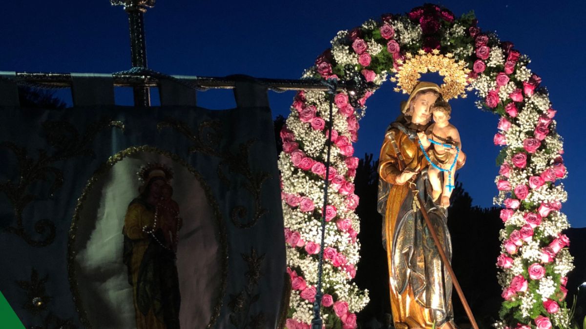 Virgen del Rosario en las fiestas patronales en Soto del Real