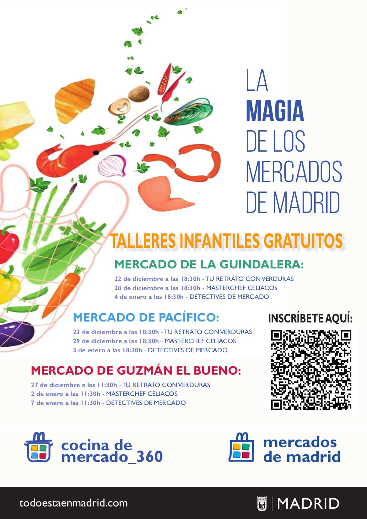 magia en los mercados talleres ninos cartel