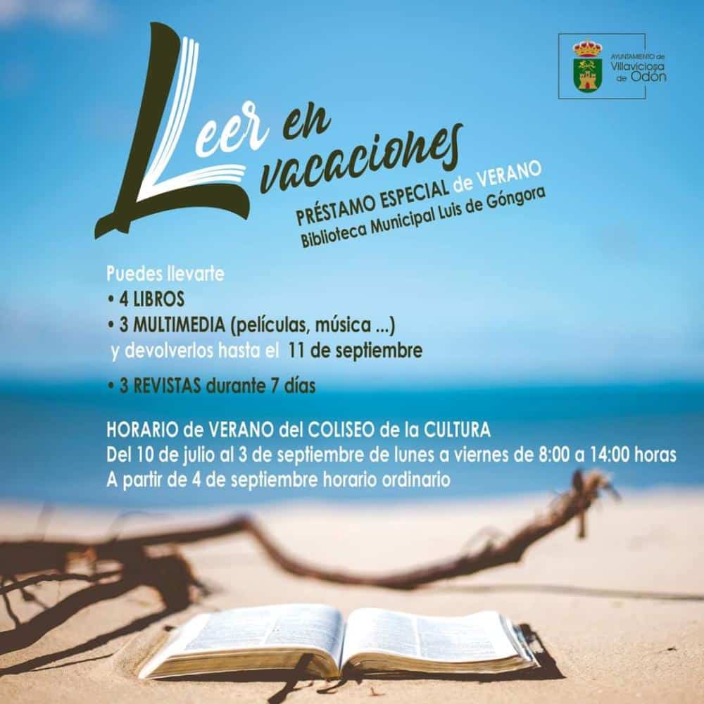 Campaña 'Leer en vacaciones' en Villaviciosa de Odón durante este verano.
