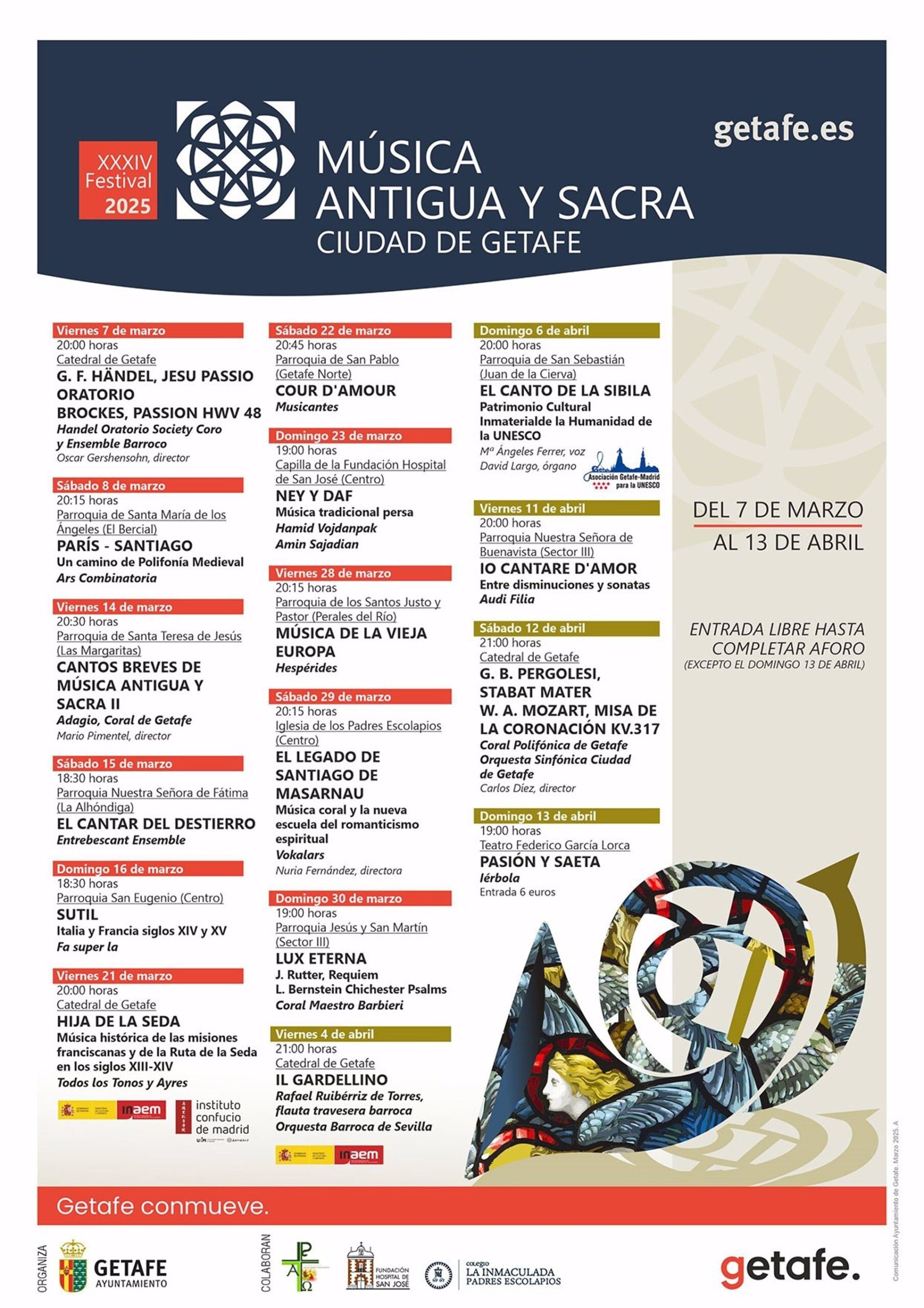 27 conciertos para celebrar la música antigua y sacra en Getafe 