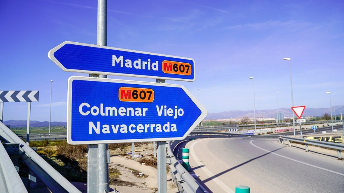 La construcción del tercer carril de la M-607 entre Tres Cantos y Colmenar iniciará en las próximas semanas