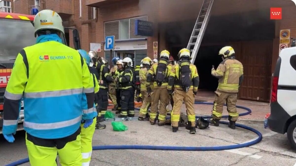 incendio parking Alcorcón