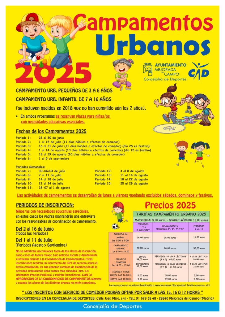 mejorada campamentos verano