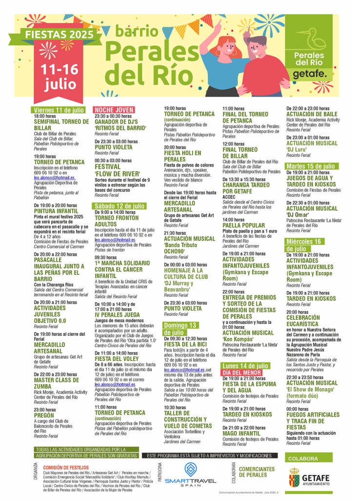 fiestas barrio perales rio getafe