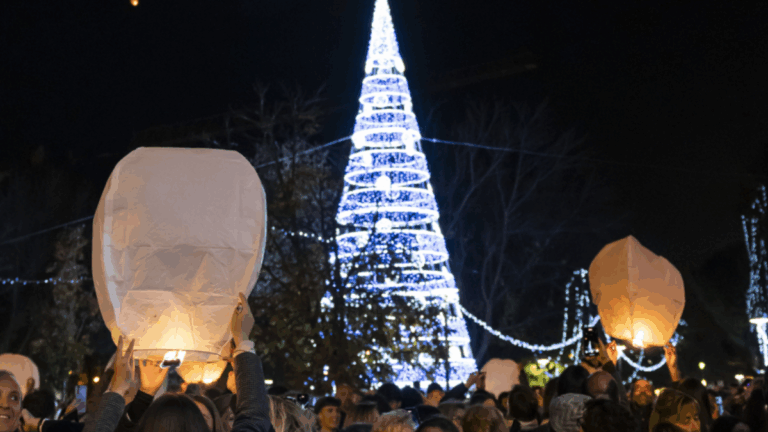 pozuelo encendido navidad farolillos