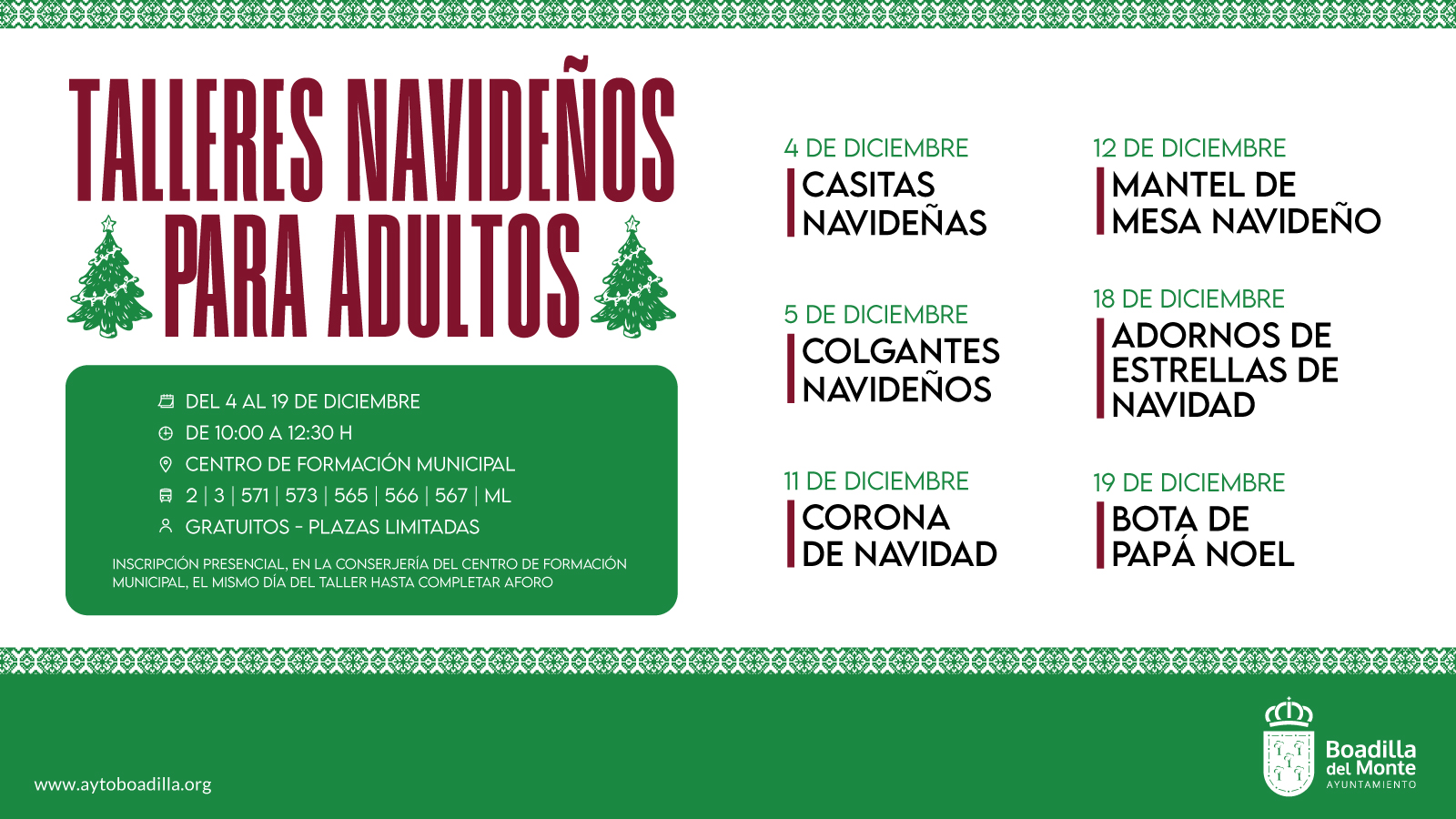 talleres navideños boadilla