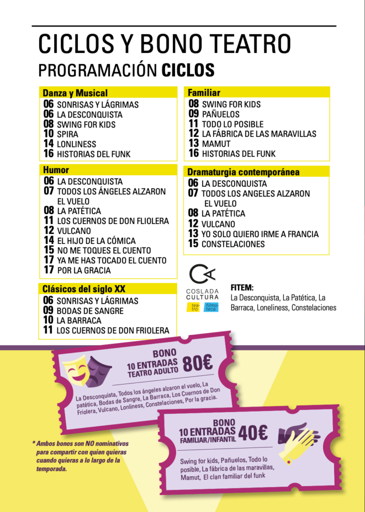 coslada programacion teatro municipal