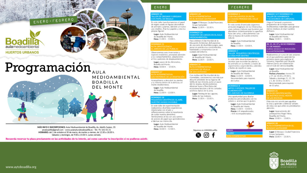 actividades aula medioambiental boadilla