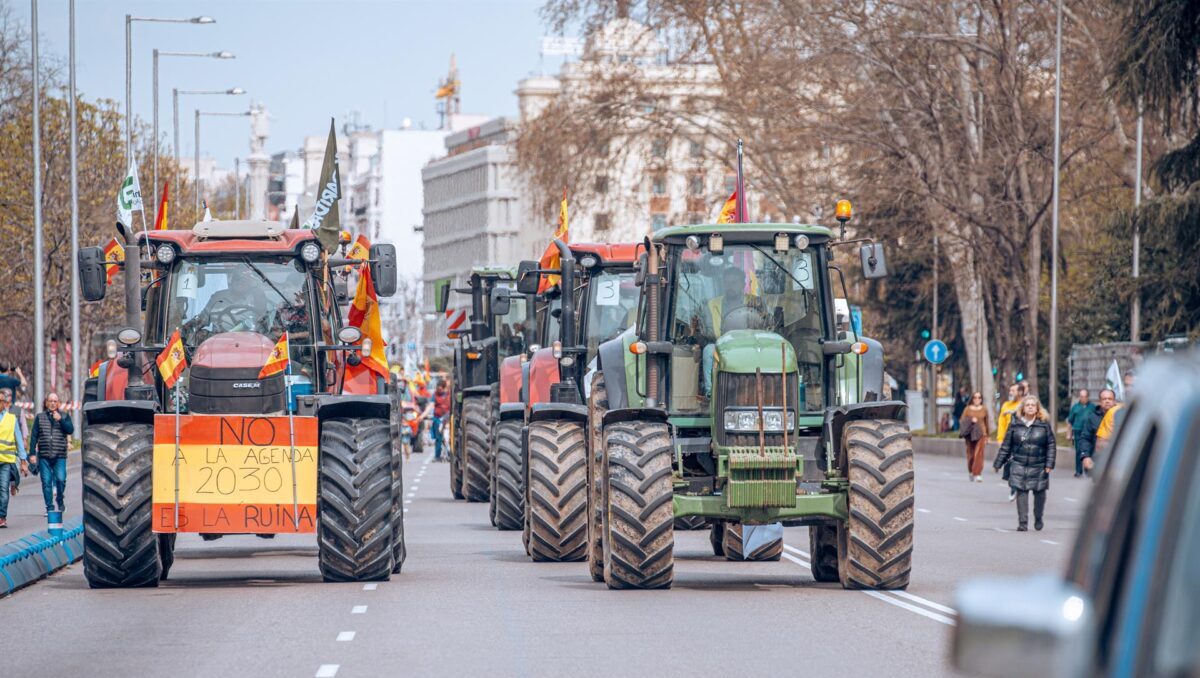 Cortes de tráfico en Madrid y accesos a la capital por la tractorada de este miércoles