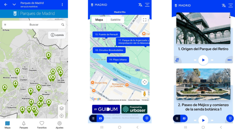 Madrid estrena audioguías y mapas interactivos para explorar sus parques