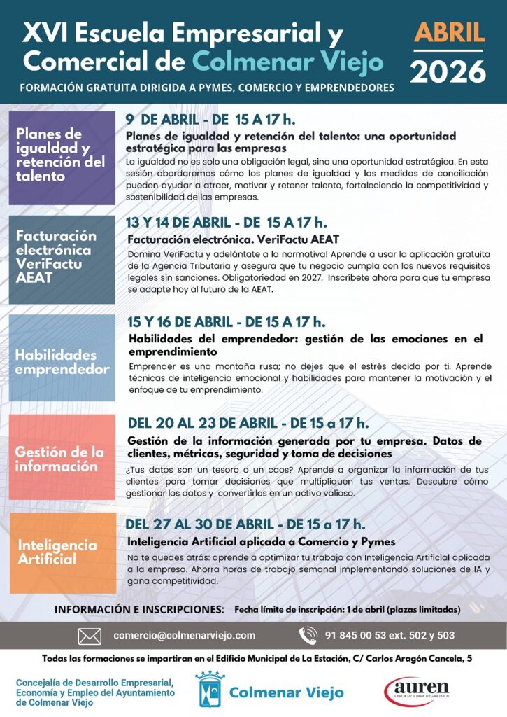 formacion pymes emprendedores empresas colmenar