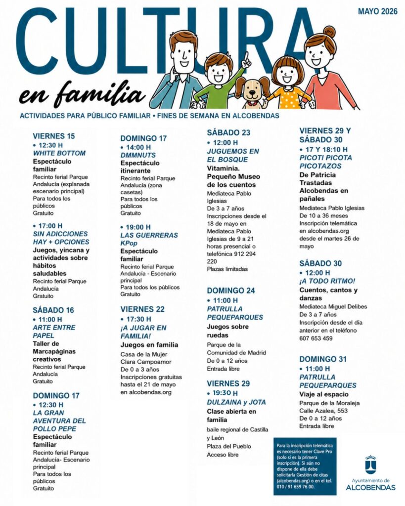 programacion cultura familia alcobendas mayo